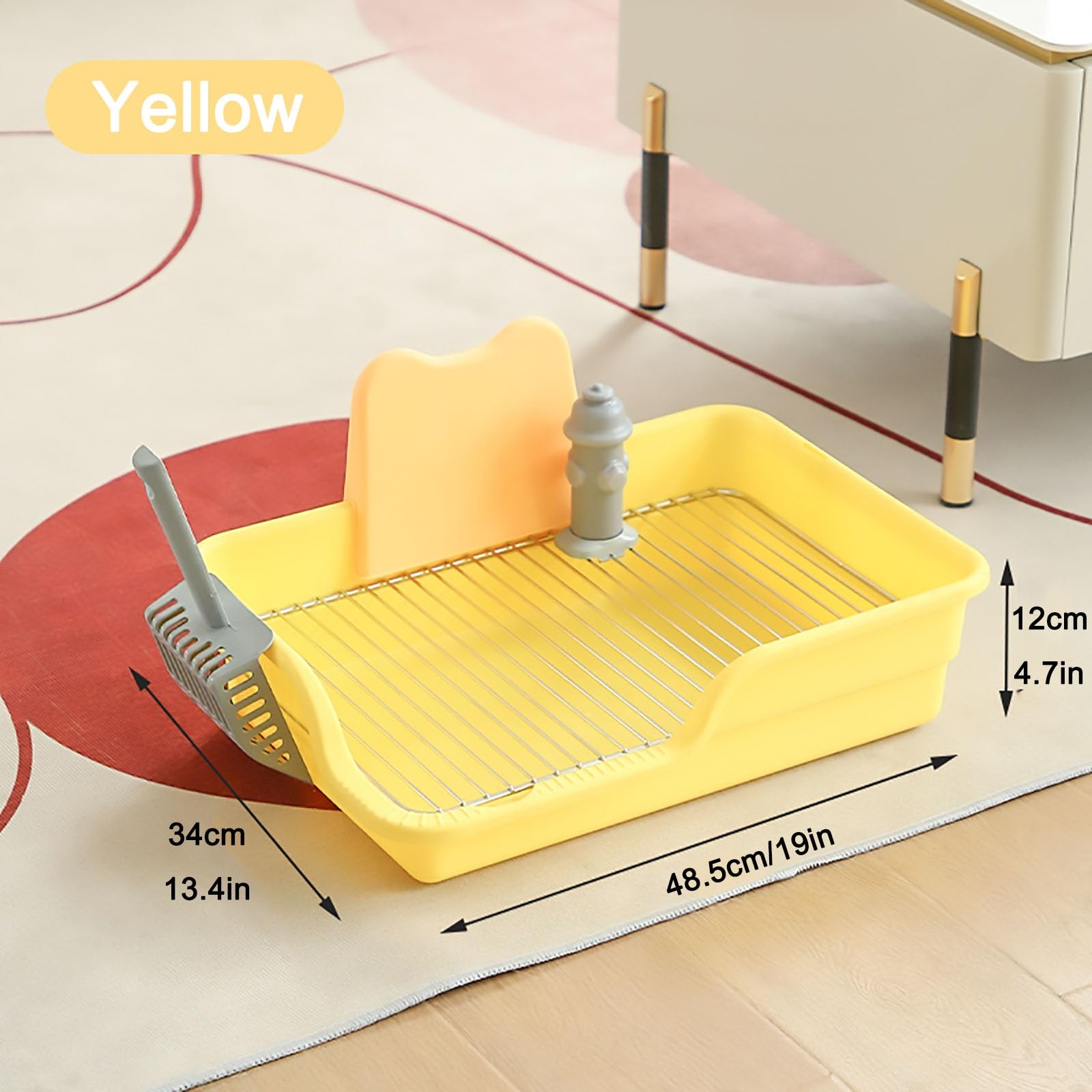 Vasino Per Cani Da Interno - Griglia Anti-Calpestio, 47x36.5x33.5cm, Per Cuccioli E Animali Domestici - Foto 5