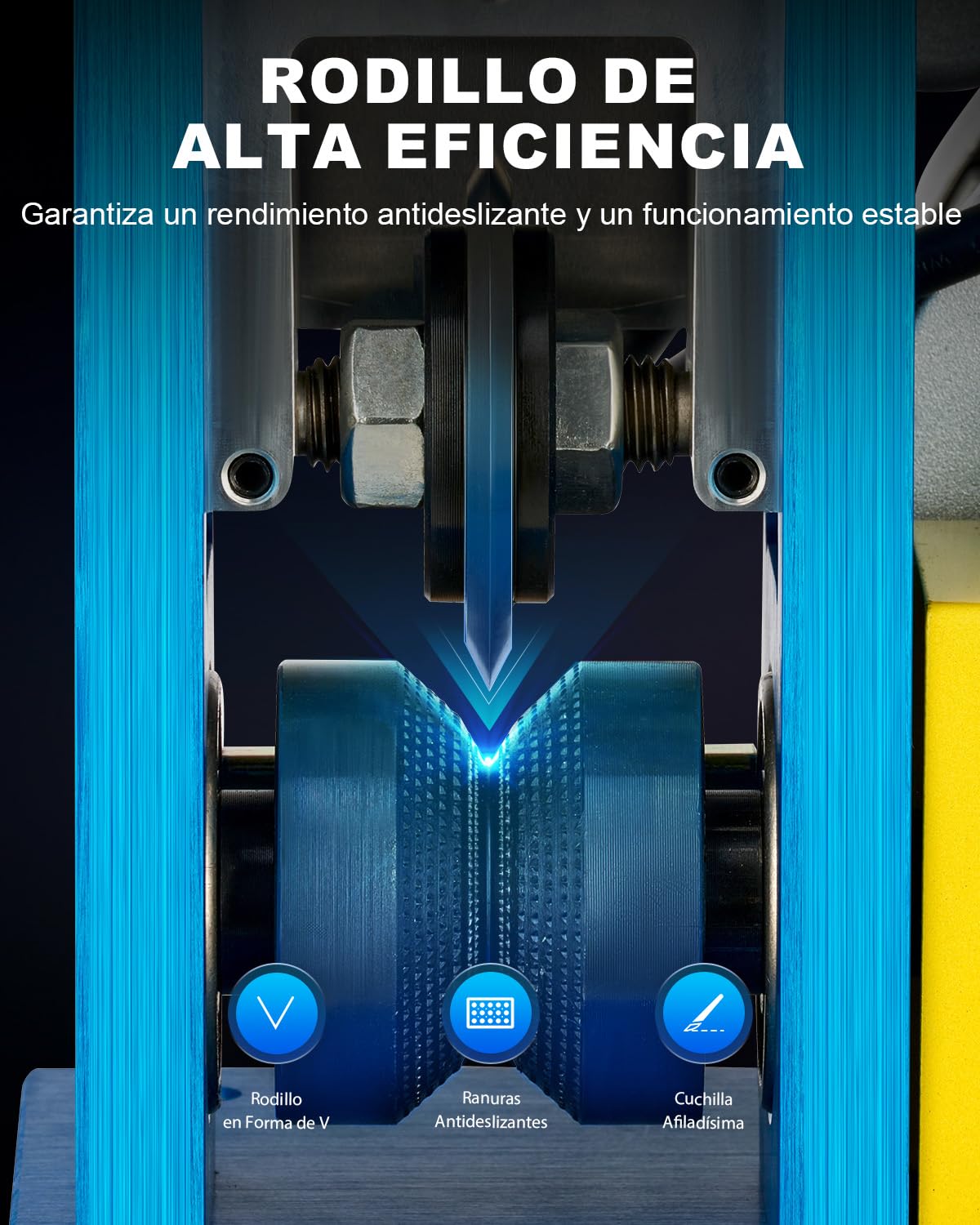 CREWORKS Máquina de Pelacable Electrica 180W 1,5mm-25mm Maquina de Pelar Cables Automática con 5 Canales para Reciclaje de Cobre