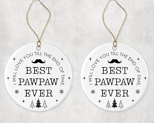 Miniatura 3 de Adorno de la mejor papaya del mundo, adorno de Navidad de papaya, adorno para papaya, adorno de Navidad de hija e hijo impreso en ambos lados