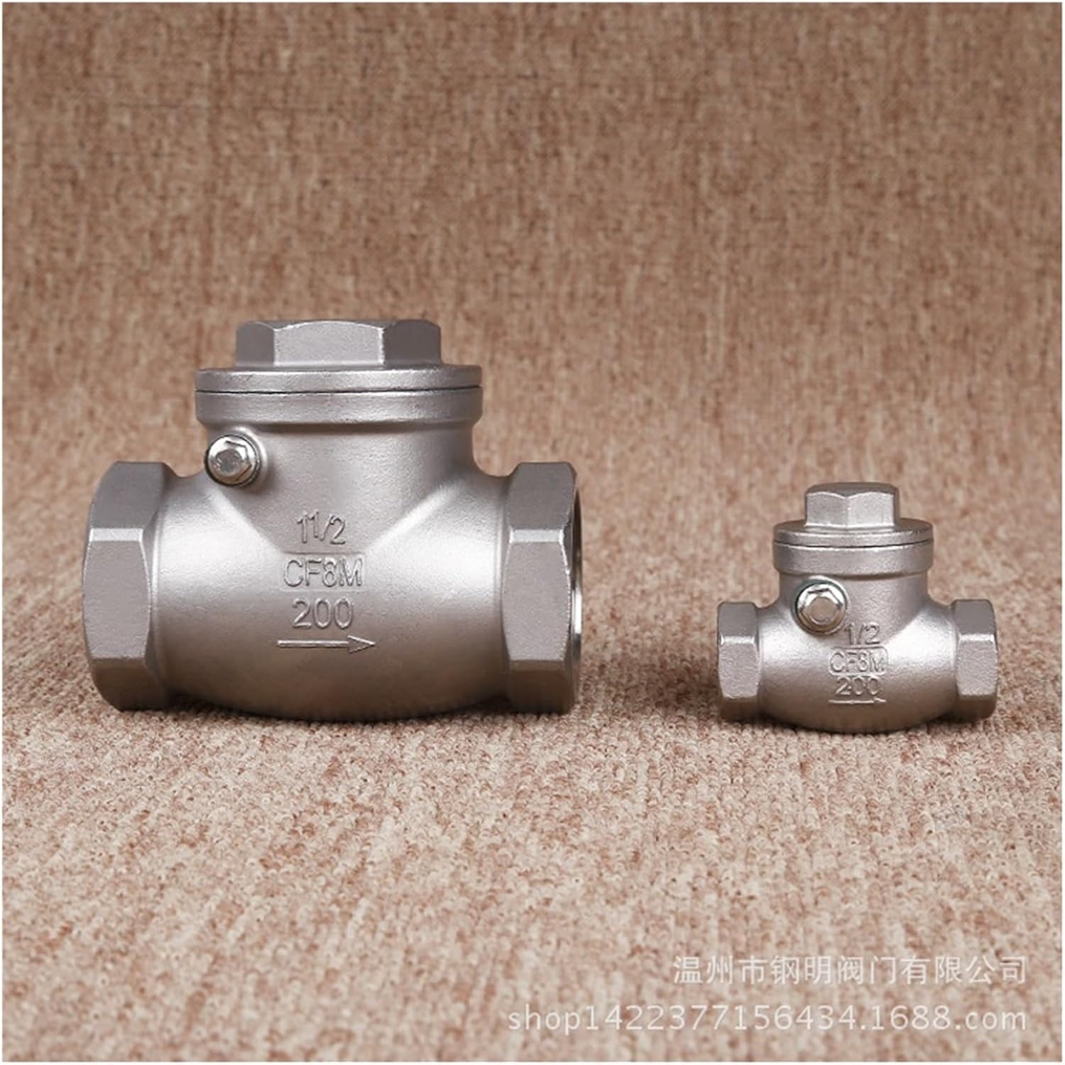 Stainless Steel DN15 DN20 DN25 PN16 CF8M Female Threaded Check Valve High Pressure Swing Check Valve 200PSI(1/2")