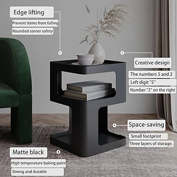Amazon.com: BUZUEY Side Table,Modern end Table,Black Metal