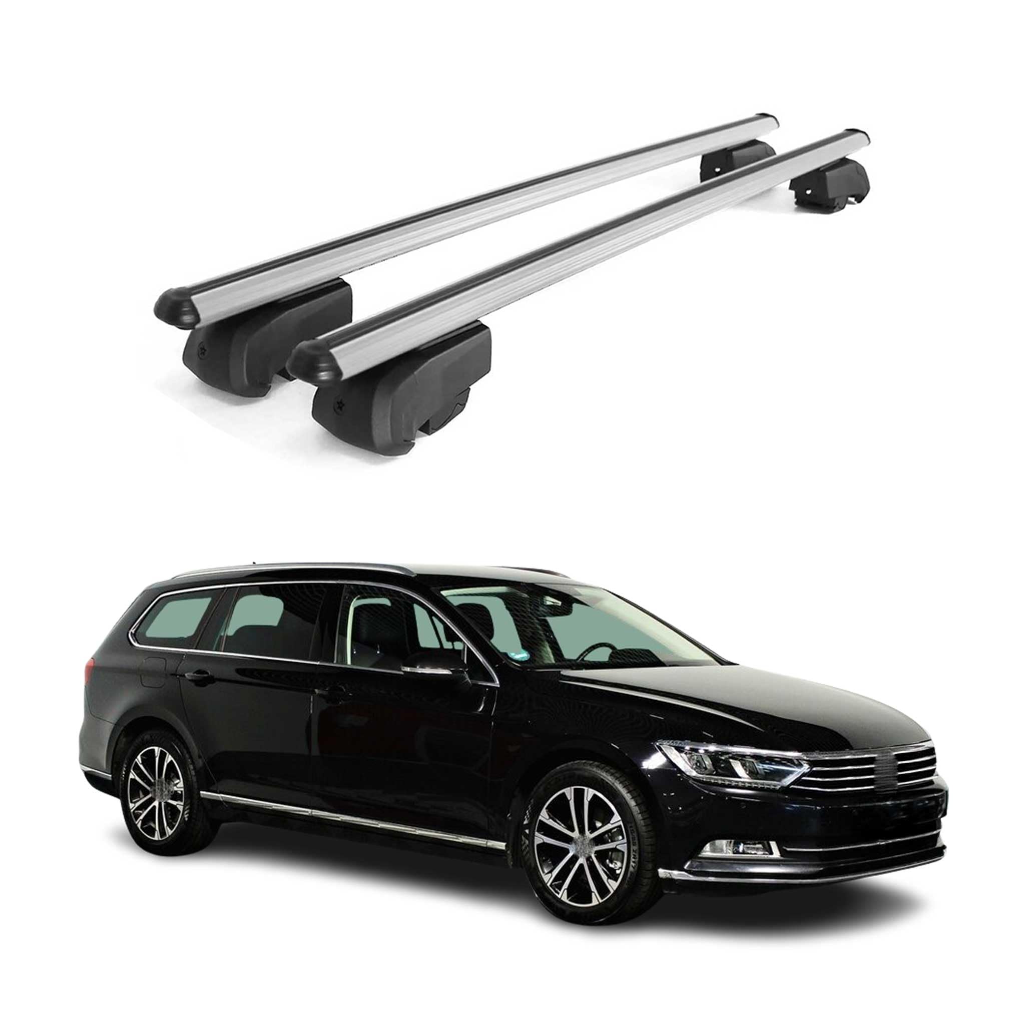 OMAC Poprzeczne Belki Bagażnika Aluminium do VW Passat B8 Variant 2014-2019 Pre-FL – City Crash – ISO/PAS 11154