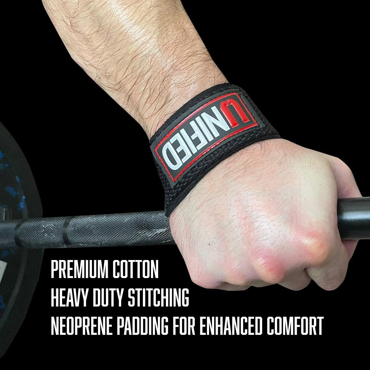 Unified Weight Lifting Straps Padded Gym Wrist Straps for
