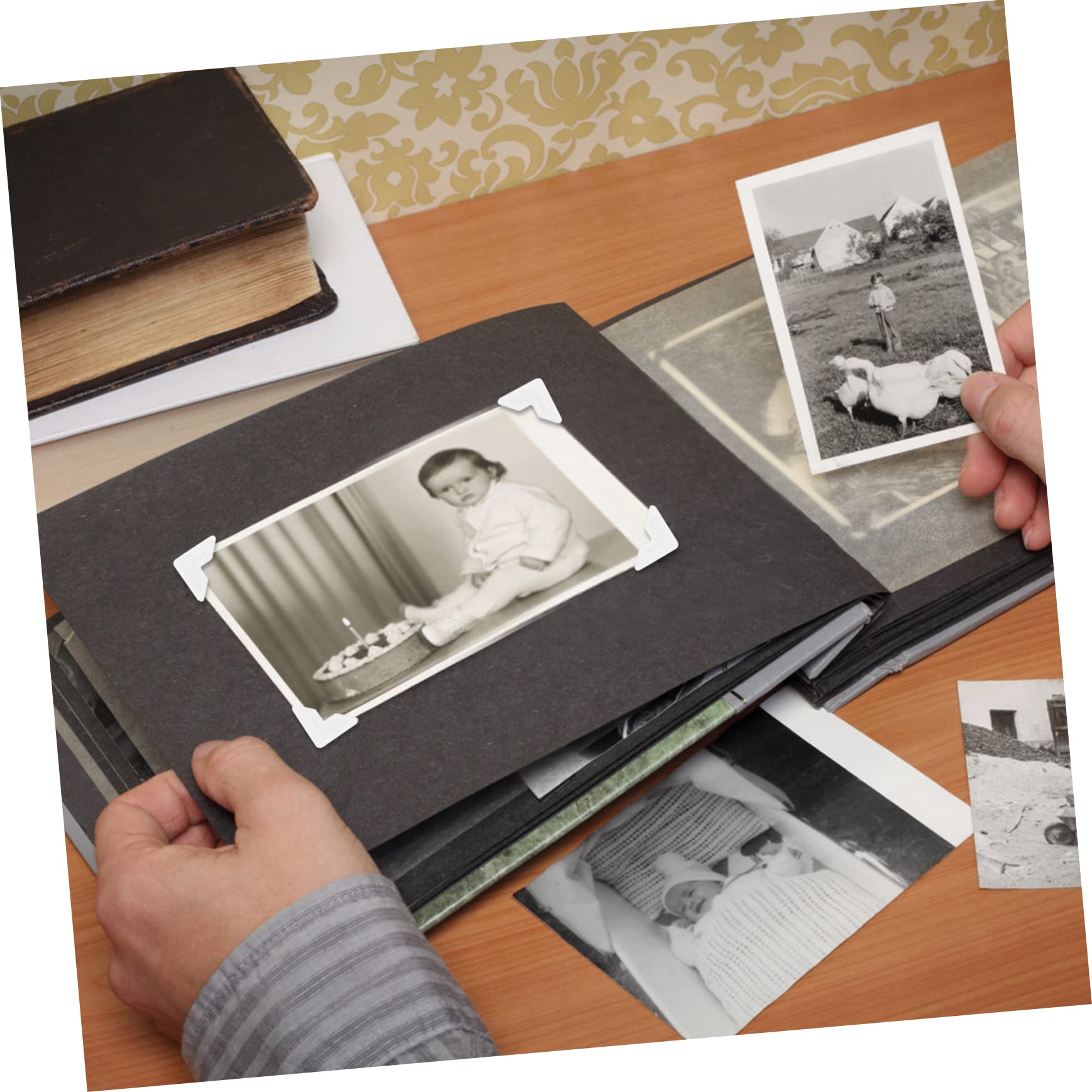 SEWACC 50hojas Esquinas De Autoadhesivas De Unidades Para Álbumes De y Proyectos De Manualidades Decoración De y Scrapbook