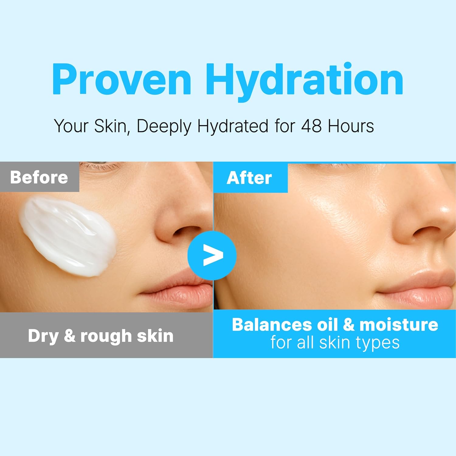 Moisture Balancing Calming Cream – Face Moisturizer Calming with Cica & Ceramides for All Skin Types, 48-Hour Deep Hydration, Korean Beauty Cream, Non-Sticky & Soothing Finish [1.69 fl oz ] - Image 4