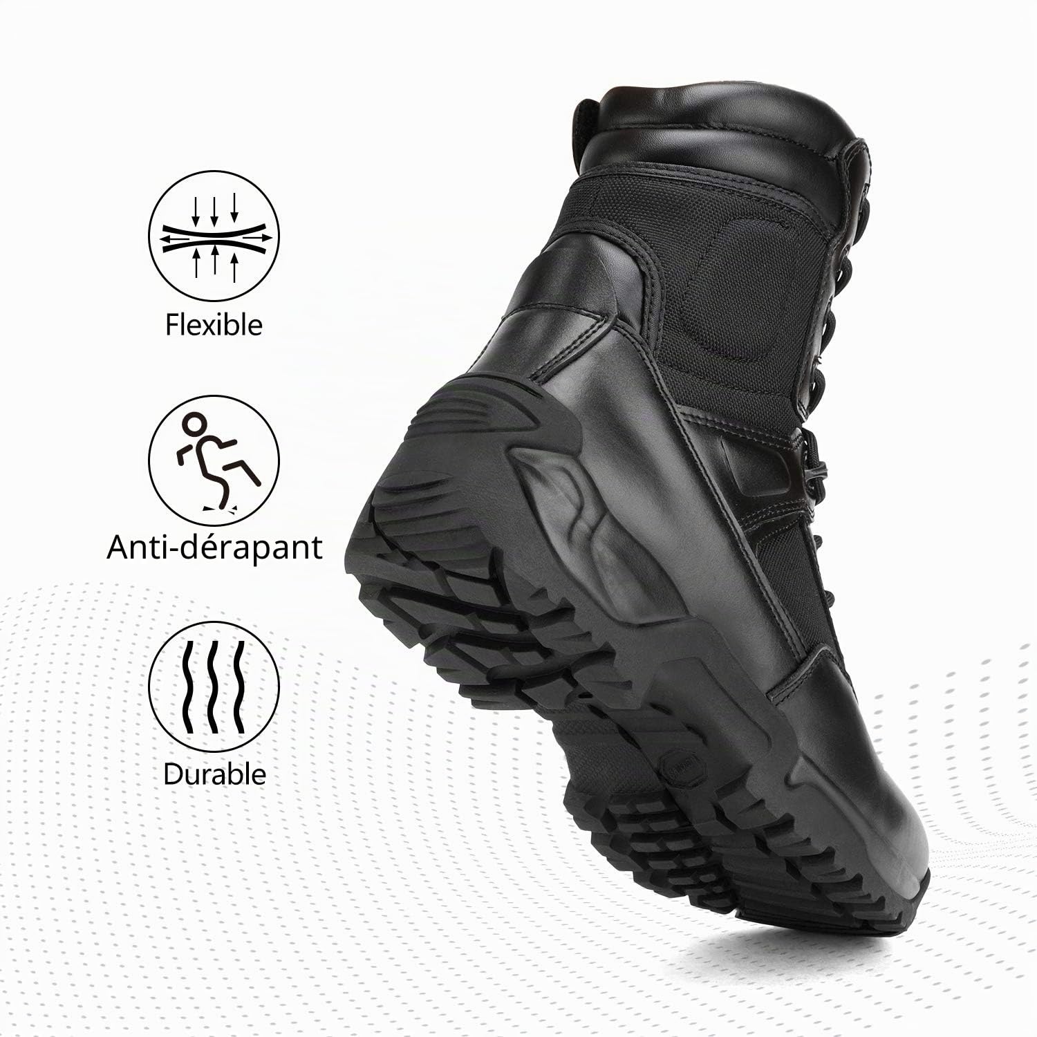 NORTIV 8 Bottes de Combat Militaires Bottes Tactiques Randonnée Chaussures Hommes Botte de Travail