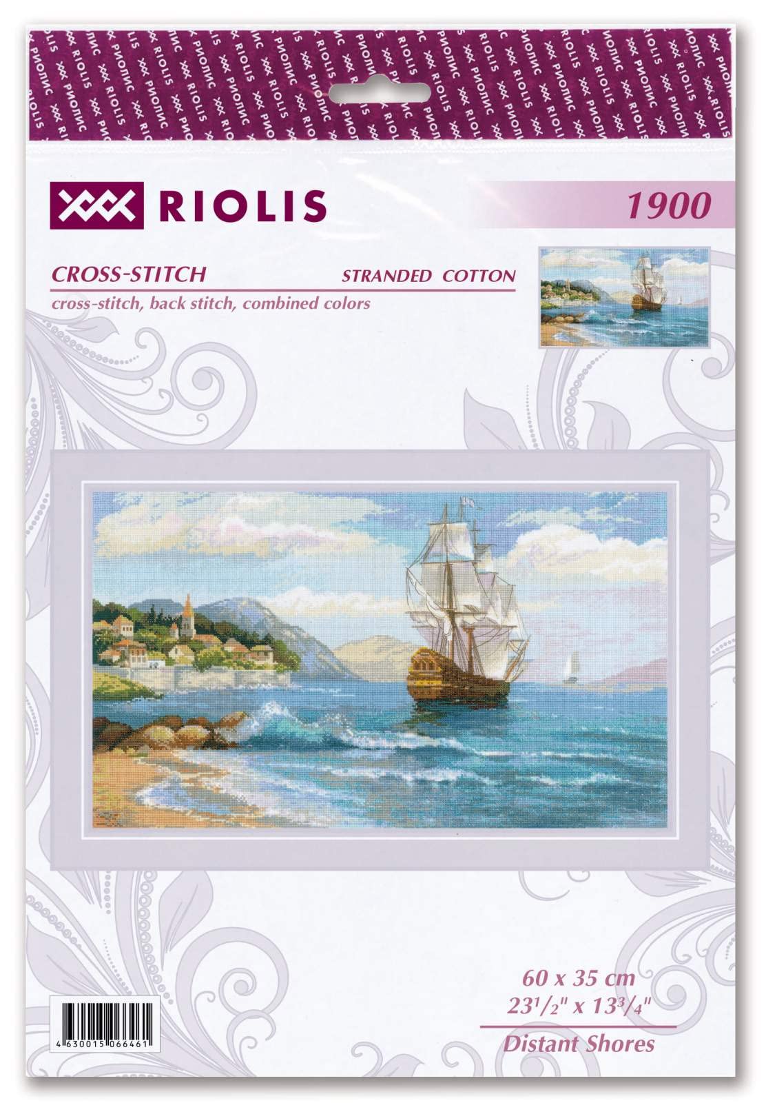 Riolis 1900 zestaw ściegów krzyżykowych, wielokolorowy, 60 x 35 cm
