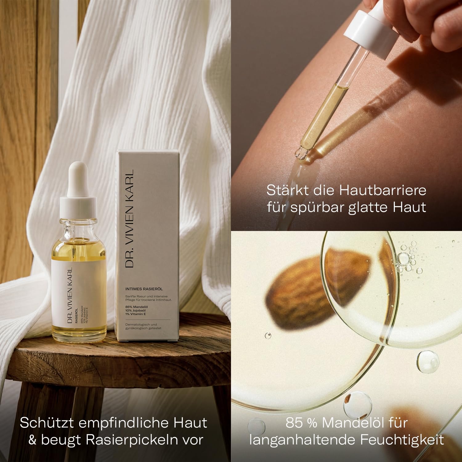 Intimes Rasieröl | Intimrasur für Frauen gegen Irritationen | Body Oil zur sanften Rasur | Sanfte Alternative zu Rasiergel Damen | Hautöl für empfindliche Haut | Intimpflege Damen