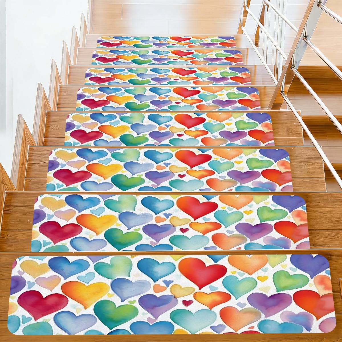 Alfombrillas antideslizantes para escaleras solución contra caídas autoadhesivas 76x20 cm
