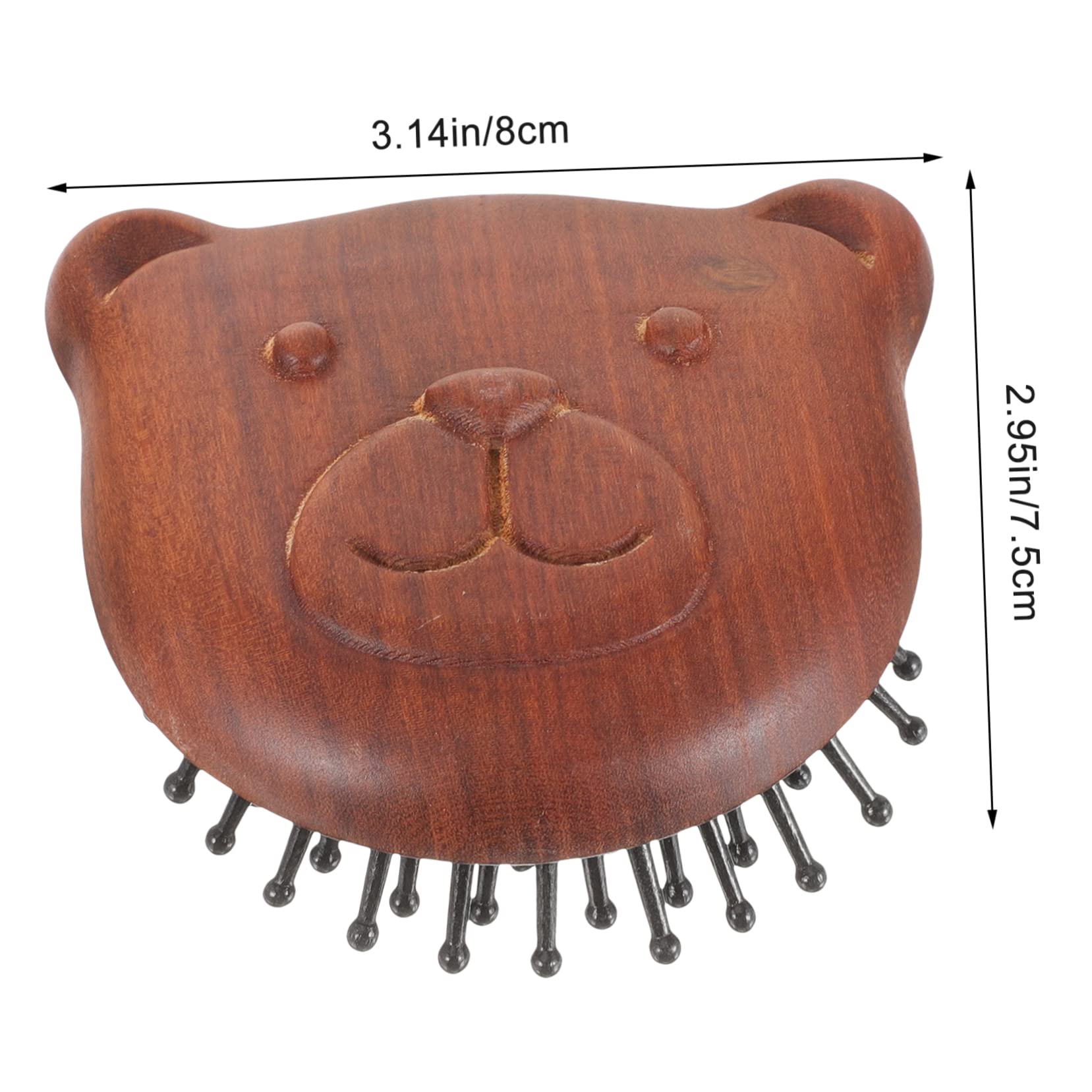 TOVINANNA Massager Scalp Brush Exfoliating Scalp Brush for Shower Hair Scrubber Wood Comb for Hair