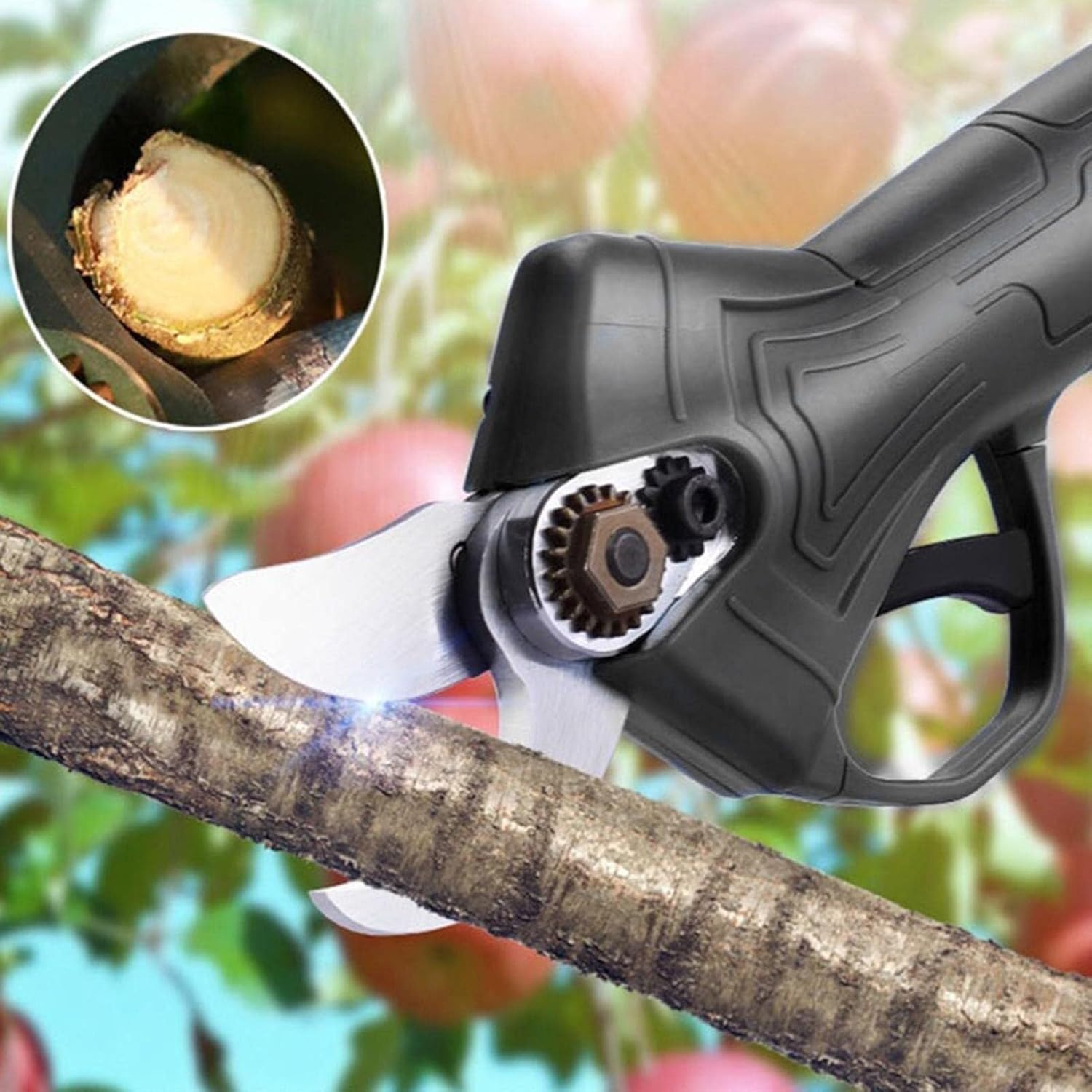 Cordless Electric Pruner Set, Lithium Battery Powered Tree & Bonsai Cutter, Garden Scissors for Branches, Efficient Fruit Tree Trimmer