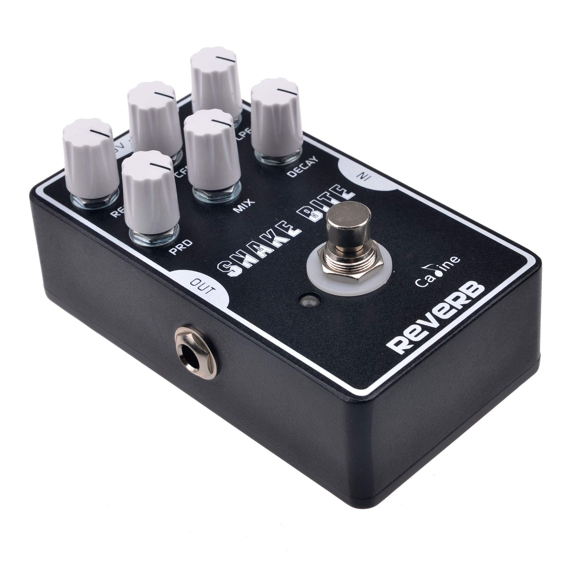 Caline Digital Reverb Pedal Guitar Effects Pedal True Bypass with Aluminum Alloy Housing CP-26 Snake Bit, Black