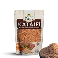 Vista 9 de Dolce Calma Masa Kataifi seca de alta calidad de 14.1 onzas (14.11 oz) Bolsa resellable Kadayif para postres de chocolate Dubai, Kunafa