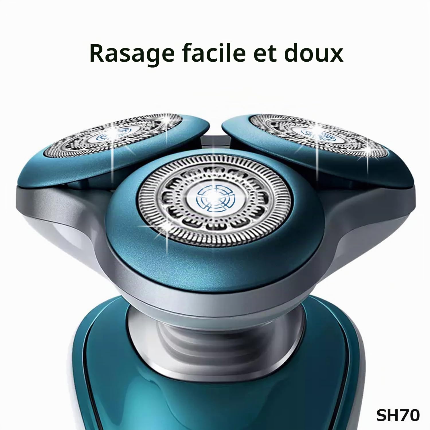 Tête de rasage de rechange complète pour les têtes de rasage Philips Norel*o Series 7000, modèle SH70.Boucle à molette métallique et lames de précision améliorées à double couche