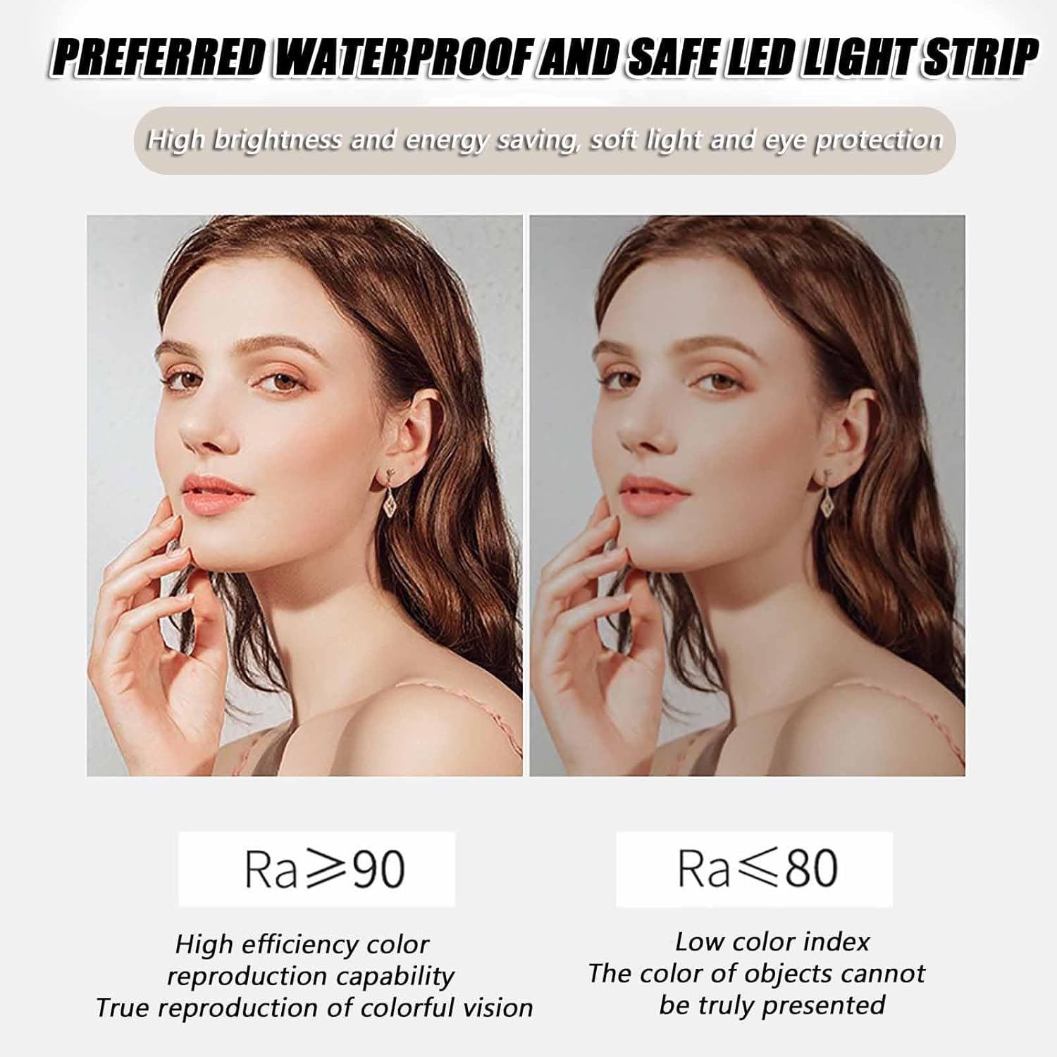 Lustro ścienne LED, okrągłe lustro łazienkowe 60 cm, odporne na zaparowanie, ściemniane, 3 kolory światła, do dekoracji wnętrz, nowoczesne czarne lustro toaletkowe, idealne do każdej przestrzeni