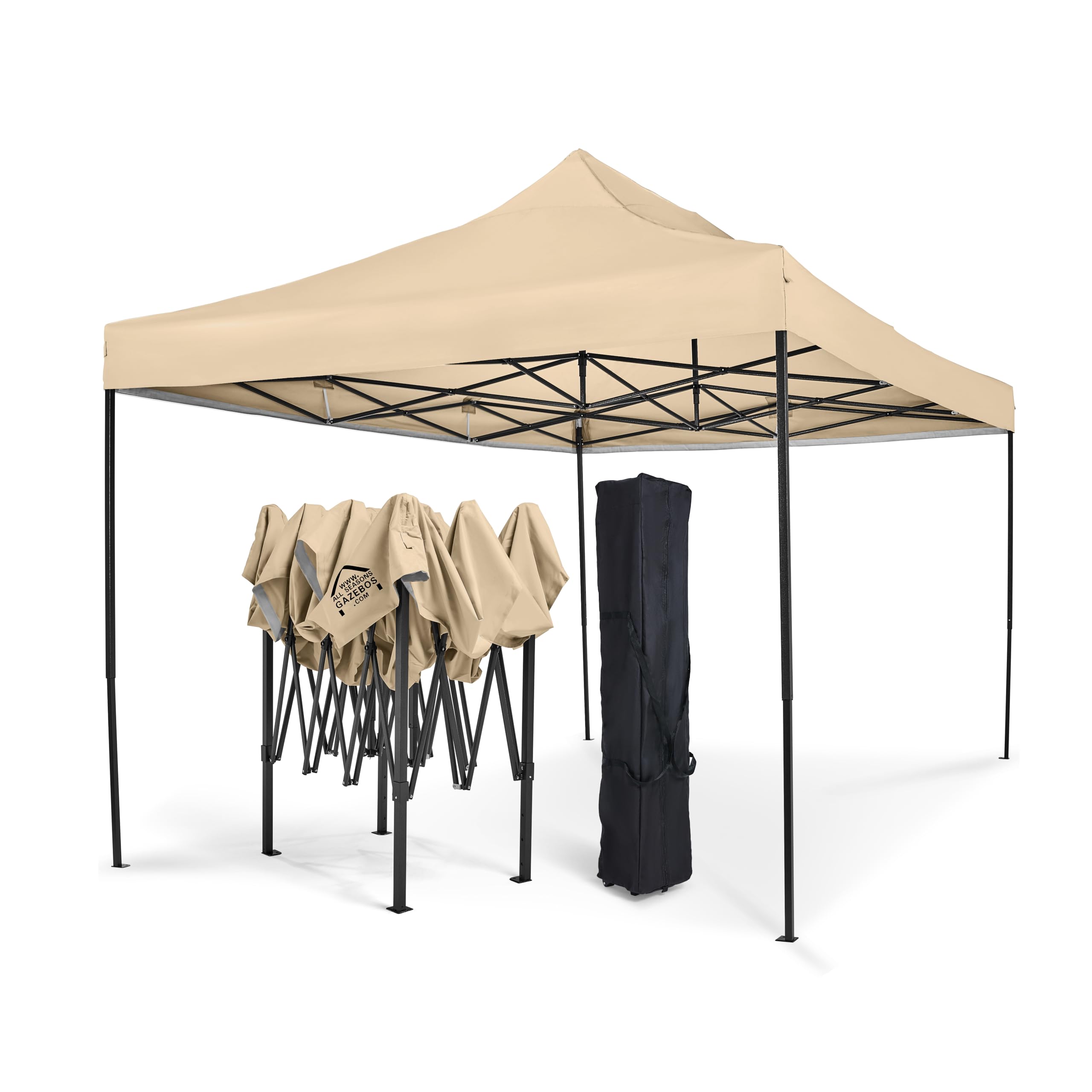 All Seasons Gazebos 3x4.5m vollständig wasserdichtes Faltpavillon - Beige