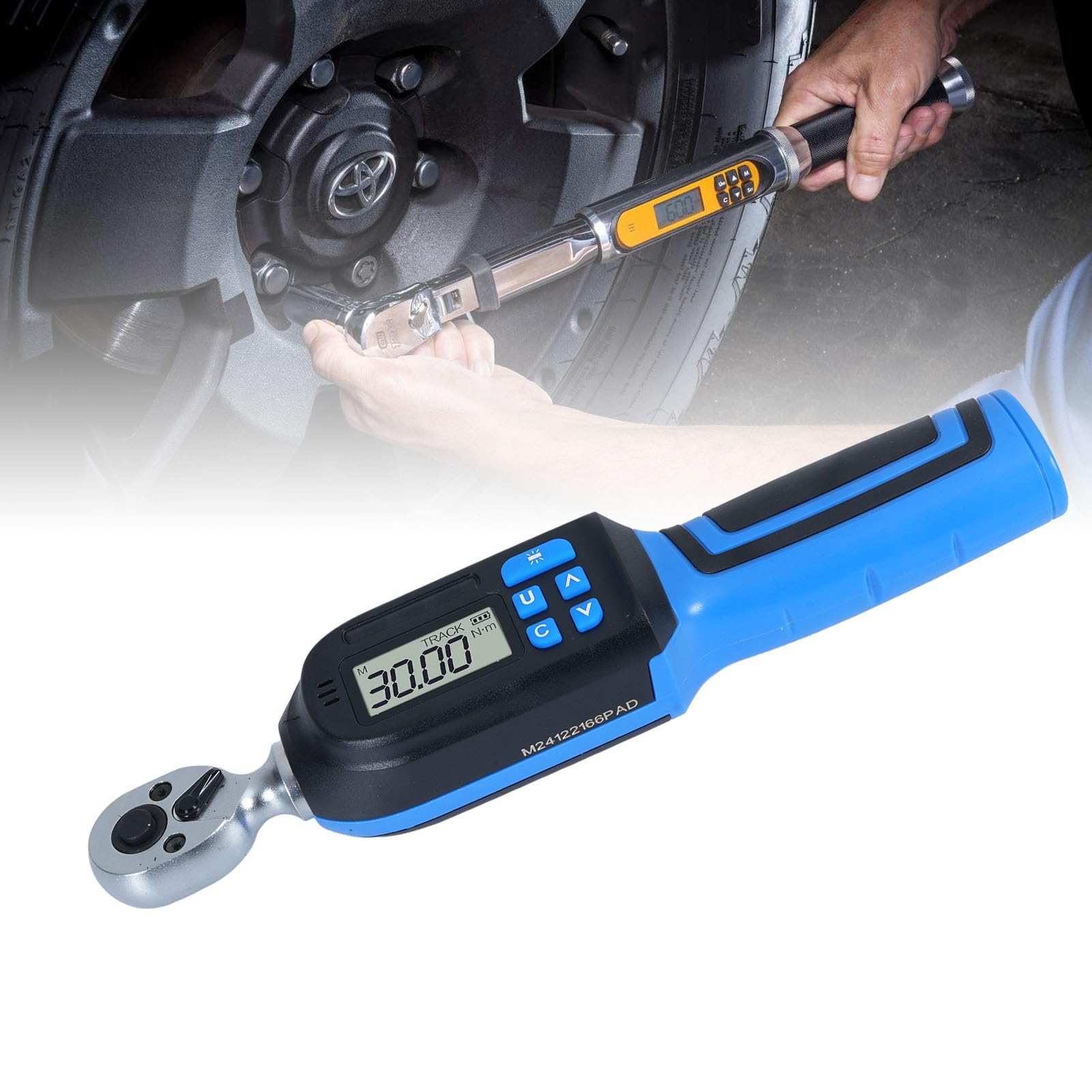 Chiave di Torsione Digitale da 1/4 Pollici Chiave di Torsione Elettronica da 1,5 a 30 N·m con Cicalino di Memorizzazione Dati LCD Modalità di Tracciamento di Picco LED per Riparazione Auto e