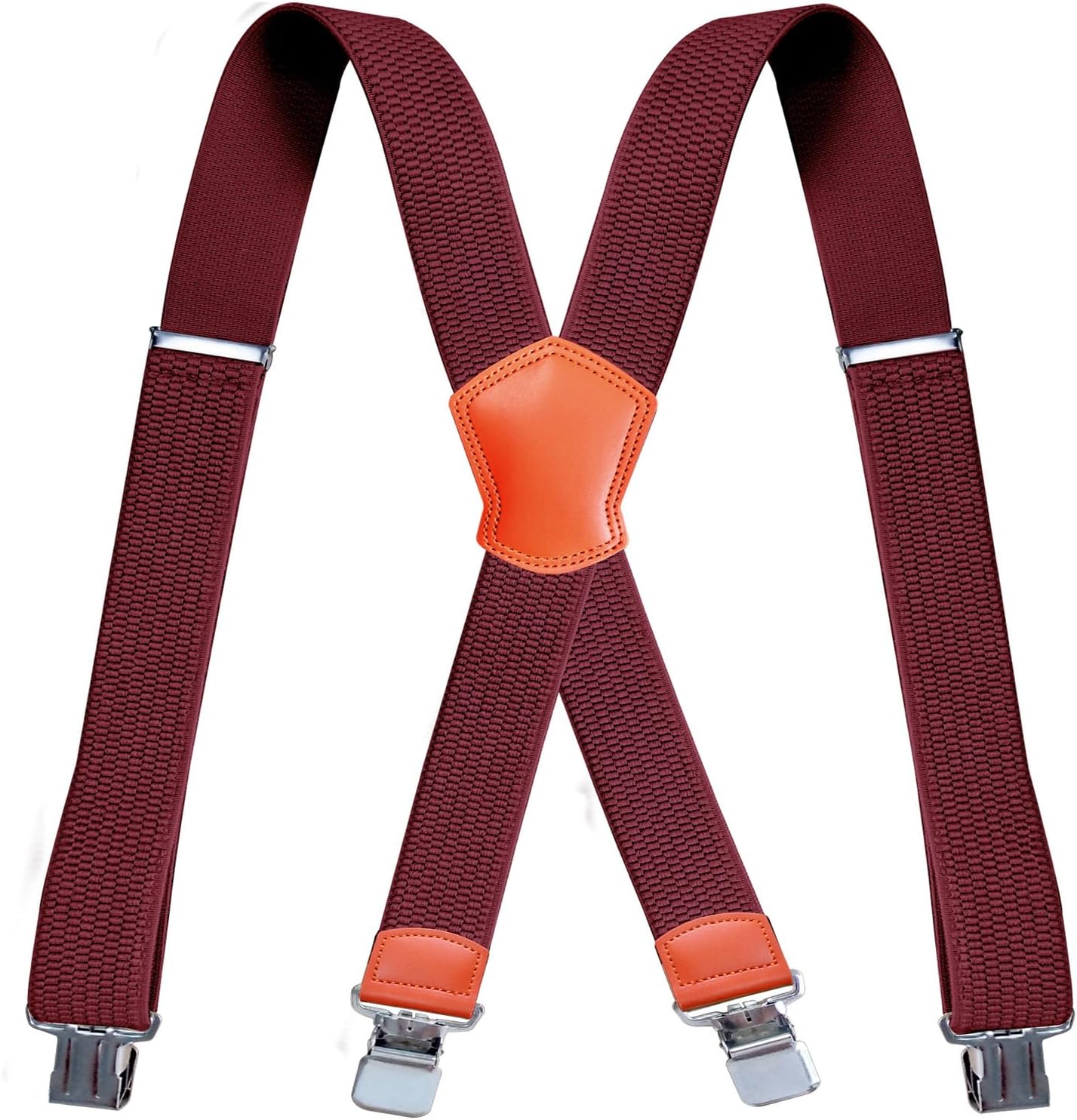Nacorulu Suspenders for Men Heavy Duty,1.5" Elastic Adjustable X-Back Mens Suspender with Clips for Seniors Friends Husband