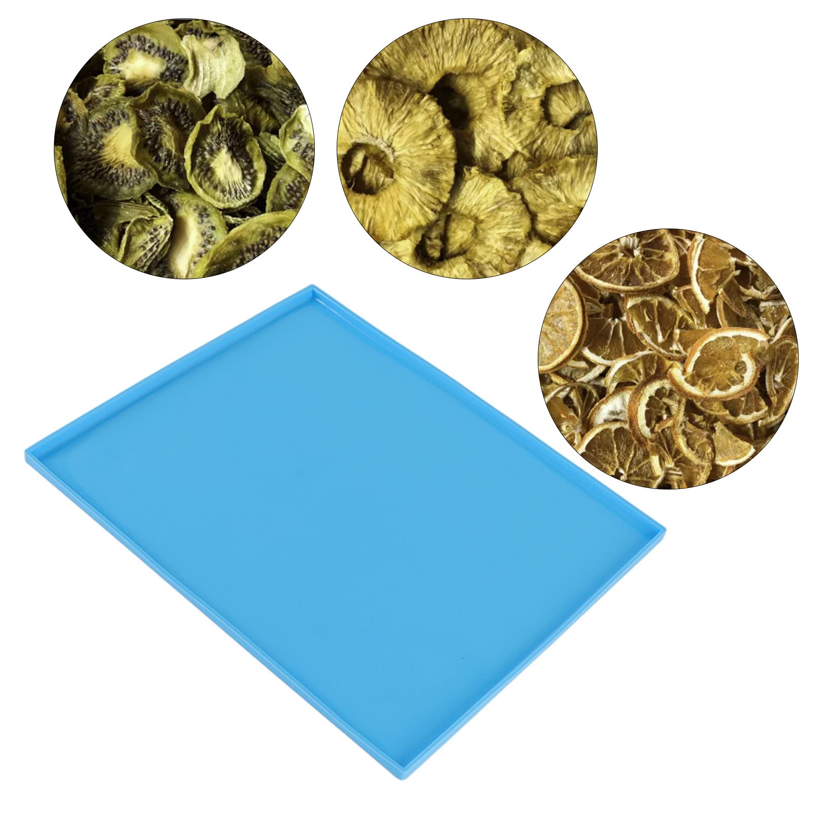4Pcs Silicone Dehydrator Mats, Portable Silicone Sheets Food Grade Silicone Tray Liner High Temperature Prevent Sticking Silicone Tray Liner Reusable Fruit Dehydrator