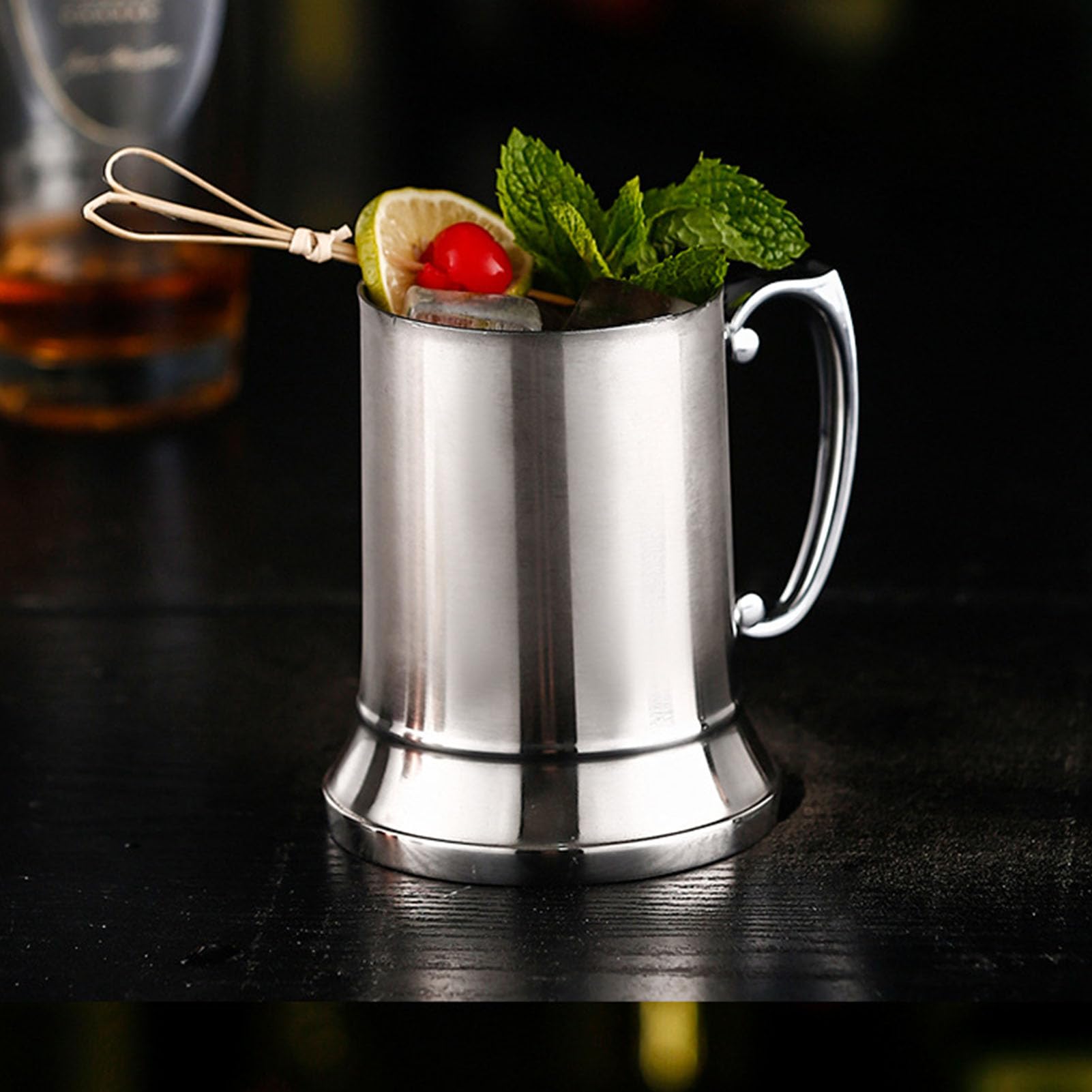 Amazon.com | Stainless Steel Beer Mug with Lid, 500ml Beer Cup Coffee Mug  for Coffee Milk Cold or Hot Drinks: Beer Mugs & Steins