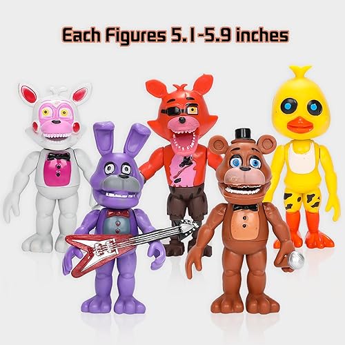 Miniatura 2 de Juego de figuras de acción de terror, 18 piezas inspiradas en el juego, figuras de cinco noches con articulaciones movibles, juguetes coleccionables