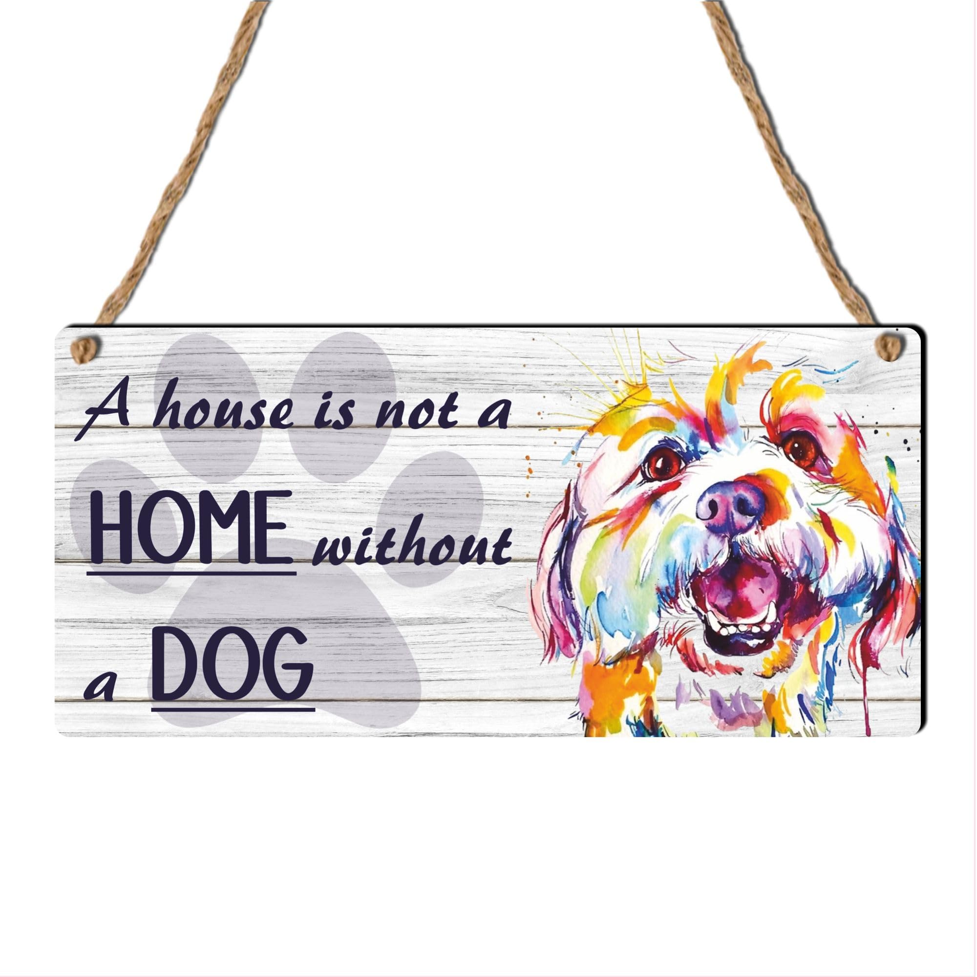 βA House Is Not a Home Without Dogsβ β Multi Breed Dog Lover Wall Sign Featuring Frenchie, Rottweiler, Greyhound, Dalmatian, Collie & Beagle, Dog Owners, (Dog 2, Small: 19 cm (H) Γ 9 cm (W))