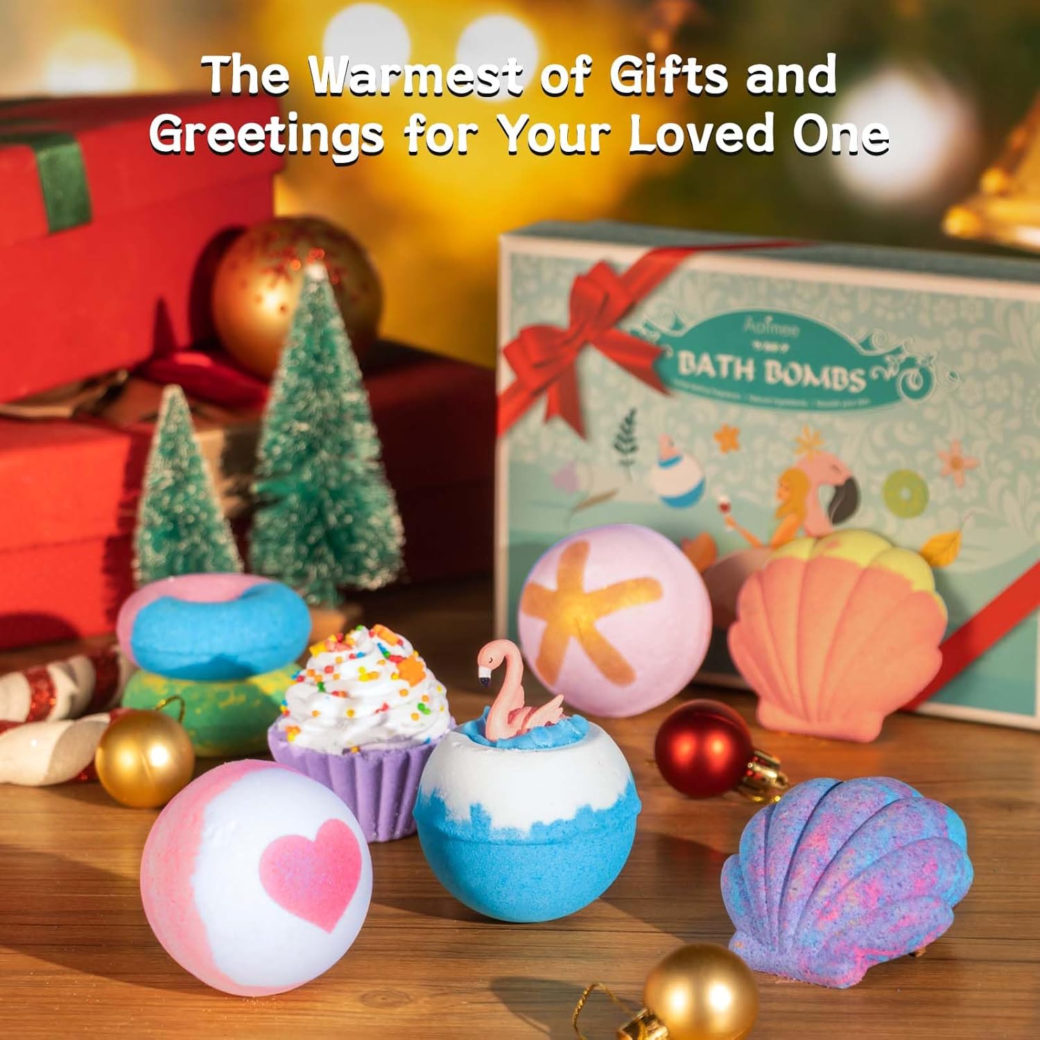 Aofmee Bath Bombs - 8 Bath Bombs for Women & Kids, Natural Spa Fizzy Bathbombs, Skin Moisturize Bubble Bath, Valentines Mothers Day Birthday Christmas Gifts for Women Her Girlfriend Mom Bridesmaid - Image 6