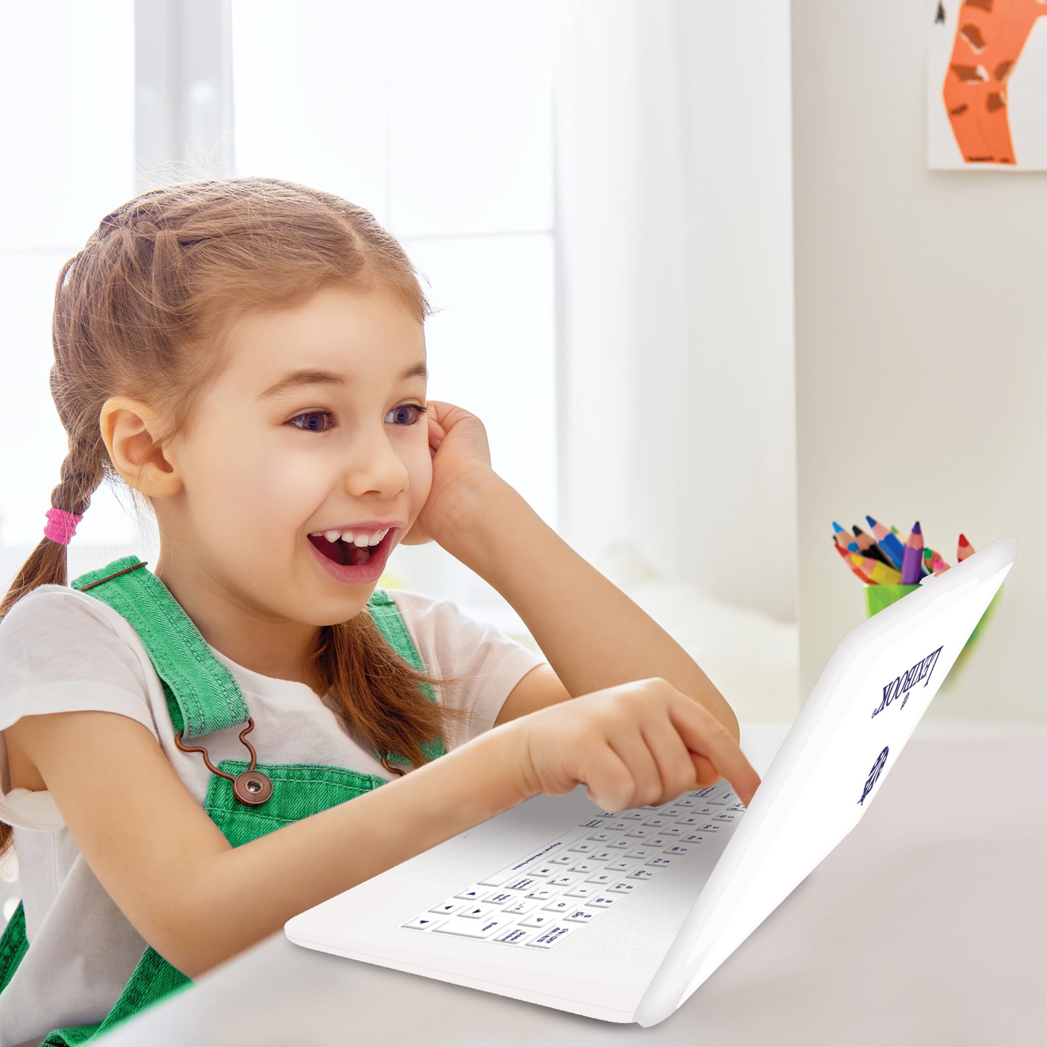 Lexibook, Dwujęzyczny i Pedagogiczny Laptop w Języku Angielskim, Niemieckim, 170 Aktywności do Nauki, Gier i Muzyki, Duży Ekran, JC599i3