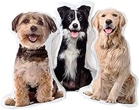 YMGifts Custom Pet Photo Pillow - Personalized Memorial Throw Pillow for Dogs, Shaped Like Your Pet (20", Colorful)