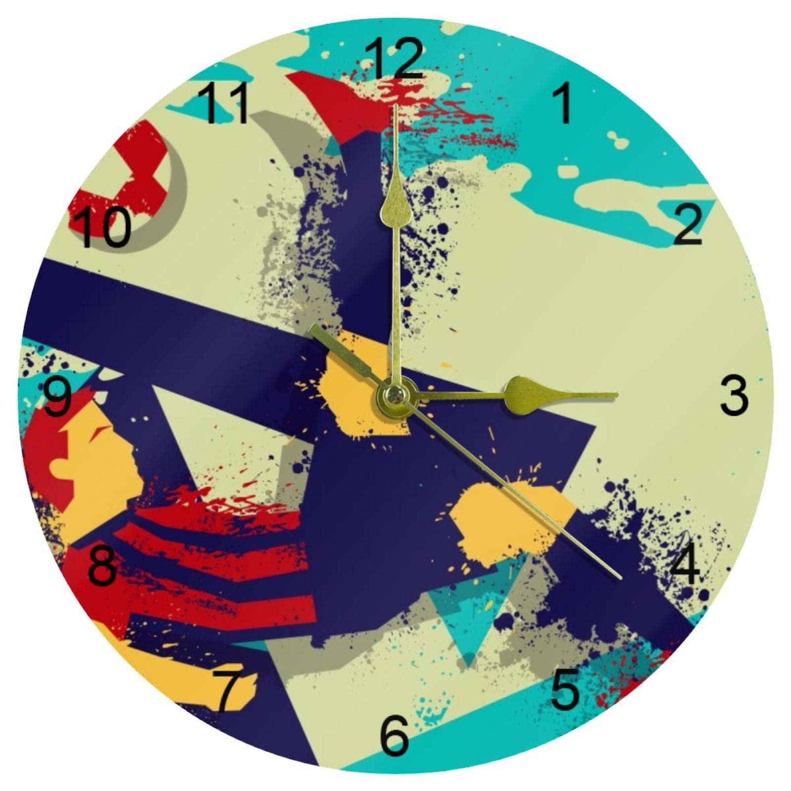 Horloge murale silencieuse football : fini le bruit dans la cuisine