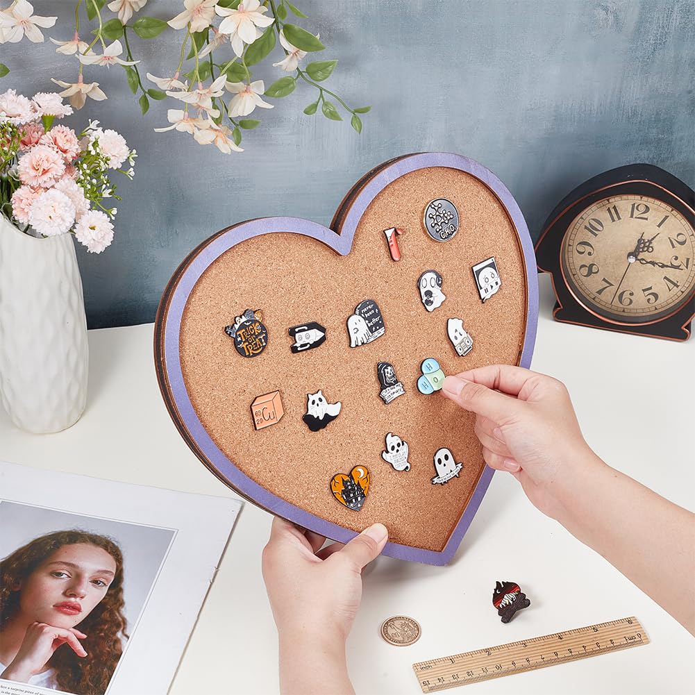BENECREAT Purple Heart Pin Cork Board Bulletin Display Board - Image 3