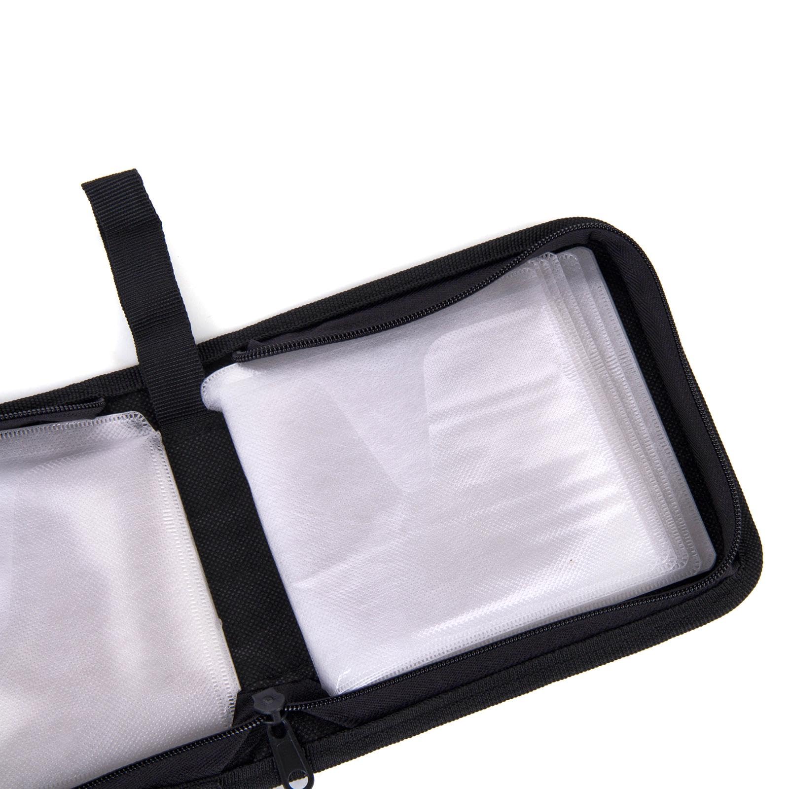 Lot de 10 étuis pour CD/DVD en cuir PU pour voiture, maison et voyage