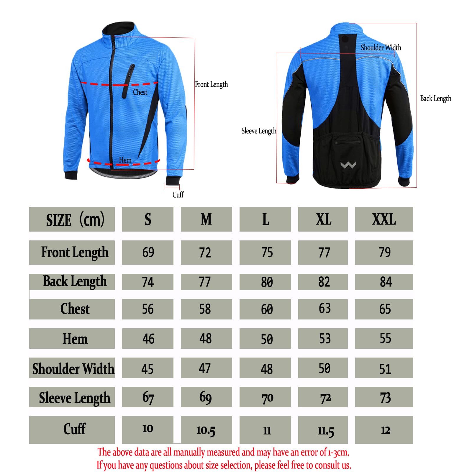 Veste de Vélo pour Hommes Doublure Polaire Imperméable Hiver Coupe-Vent Veste polaire pour le Cyclisme MTB