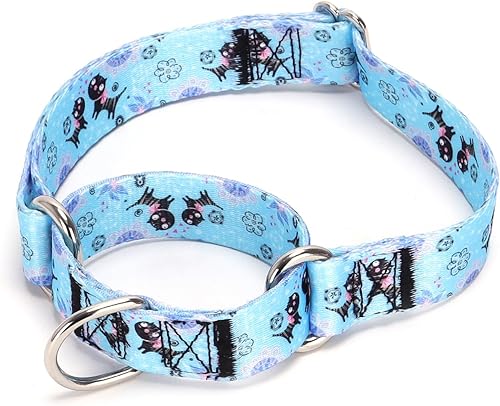 Miniatura 9 de Pimaodog Collar de perro de nailon resistente, collar de perro Martingale ajustable para entrenamiento de caminar, perros niños y niñas, perros