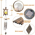Turtle Solar Wind Chimes for Outside Crackle Glass Ball Waterproof Wind Chimes Outdoor Garden Decor Birthday Unique Gifts for Women Mom Grandma Windchimes Gardening (Turtle Lanterns Wind Chimes)
