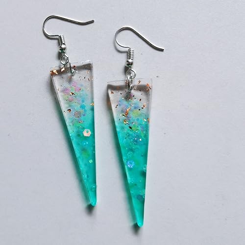 Miniatura 4 de Juego de 11 moldes de resina de silicona con forma de gota geométrica de silicona epoxi para joyería, colgante, collar, adorno, llavero, 3D,