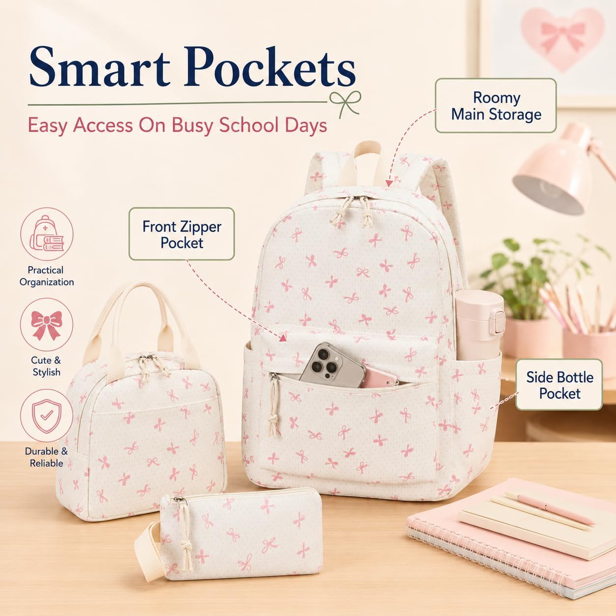 Bluboon School Backpack Girls Womens Laptop