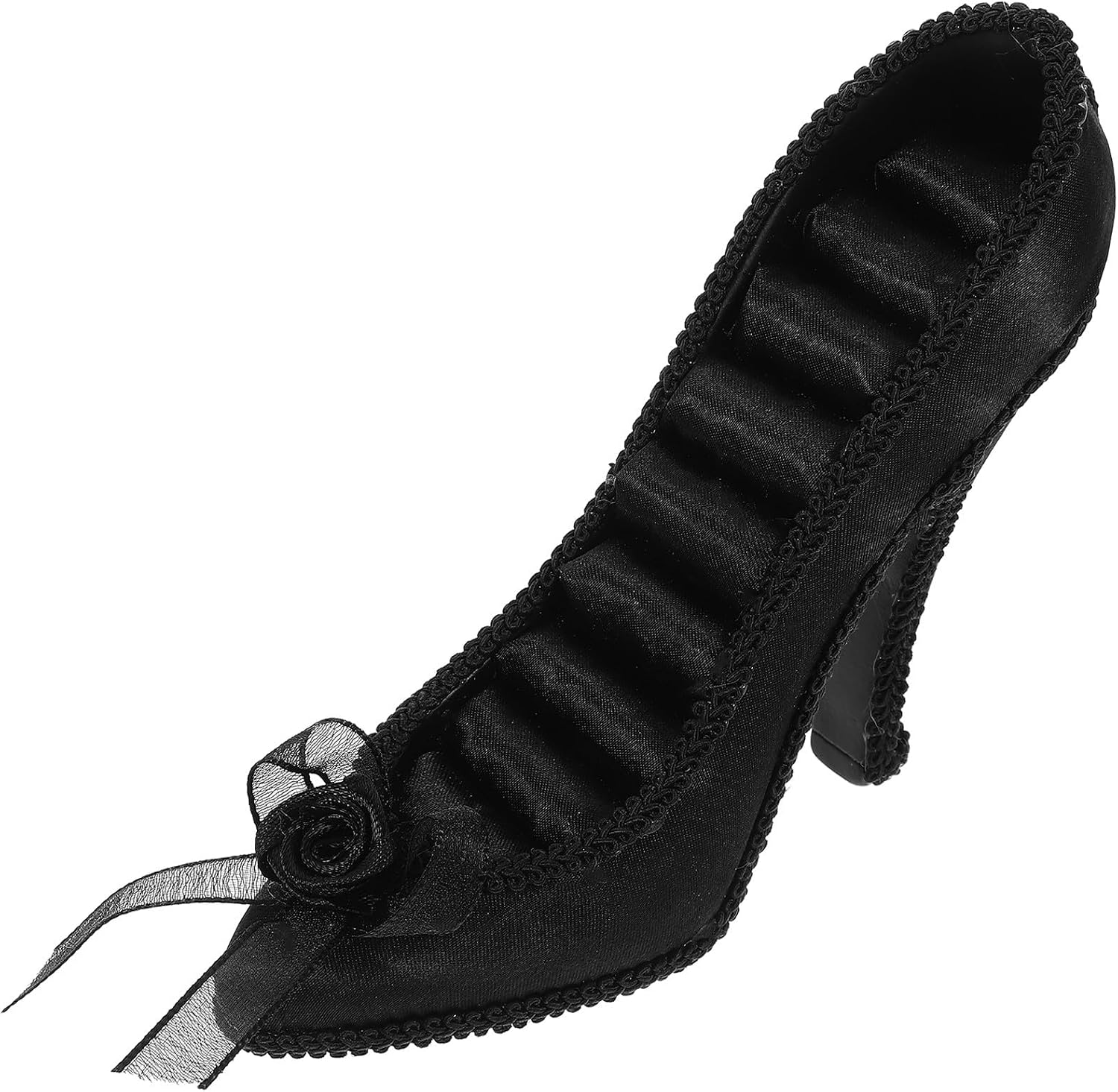 TOYANDONA High Heel Shoe Jewelry Display Stand Ring Holder for Earrings and Ear Studs Small Jewelry Storage Rack Tabletop Decor for Dressing Table 5.90 X 4.52 X 1.77 in