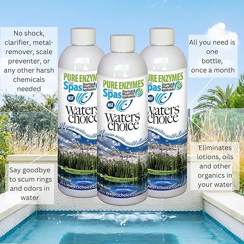 Miniatura 2 de Waters Choice - Paquete de 3 enzimas puras para spas, cuidado del agua de spa natural, limpiador de bañera de hidromasaje, cuidado del agua premium,
