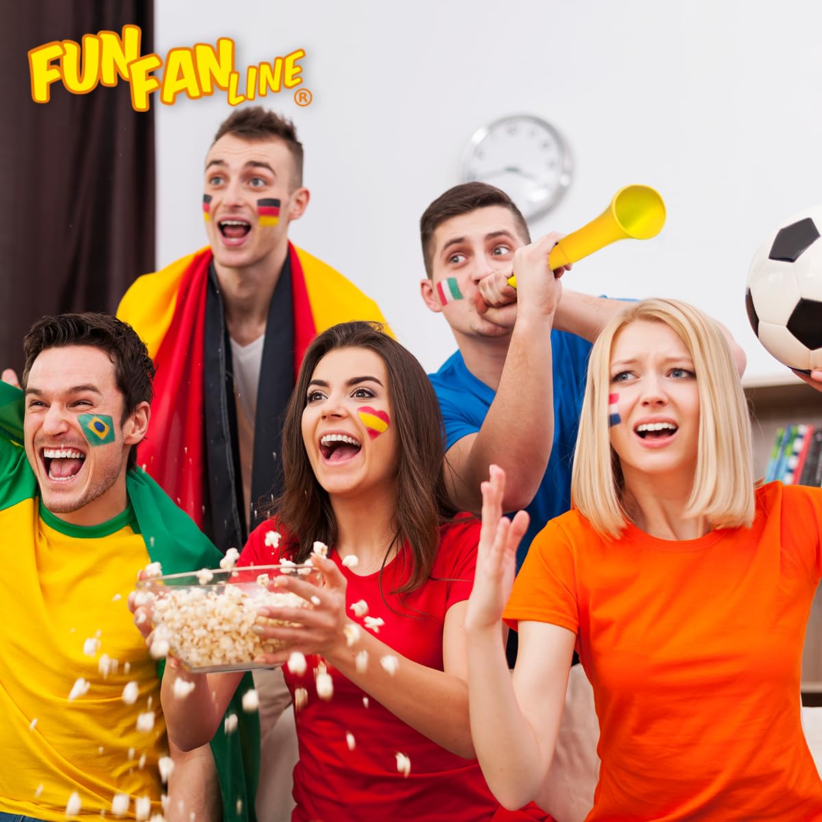 Pack 3 Trompettes Vuvuzela à Trois Corps | Klaxon Compact et Démontable pour Football, Fêtes et Événements Sportifs | 98 DB Animation Enfants et Adultes Facile à Transporter (Suède)