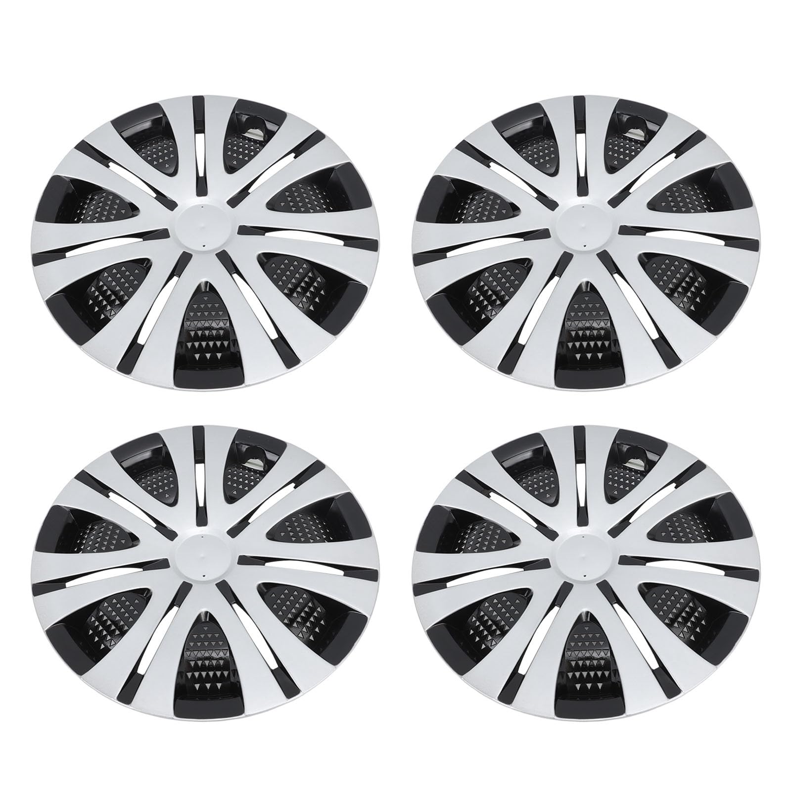 Keenso 13 Zoll Radkappen ABS Radblende Snap On Radzierblende Set aus 4 | 13-Zoll-Radnabenkappe, ABS-Radfelgenabdeckung, 4er-Set, aufsteckbare Radkappenverkleidung für Stahlräder, aerodynamisches