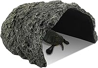 IBWell 9.1" Resin Reptile Hideout - Durable Tortoise Cave, Bearded Dragon Hide, Snake Rock Shelter for Basking & Aquarium Use