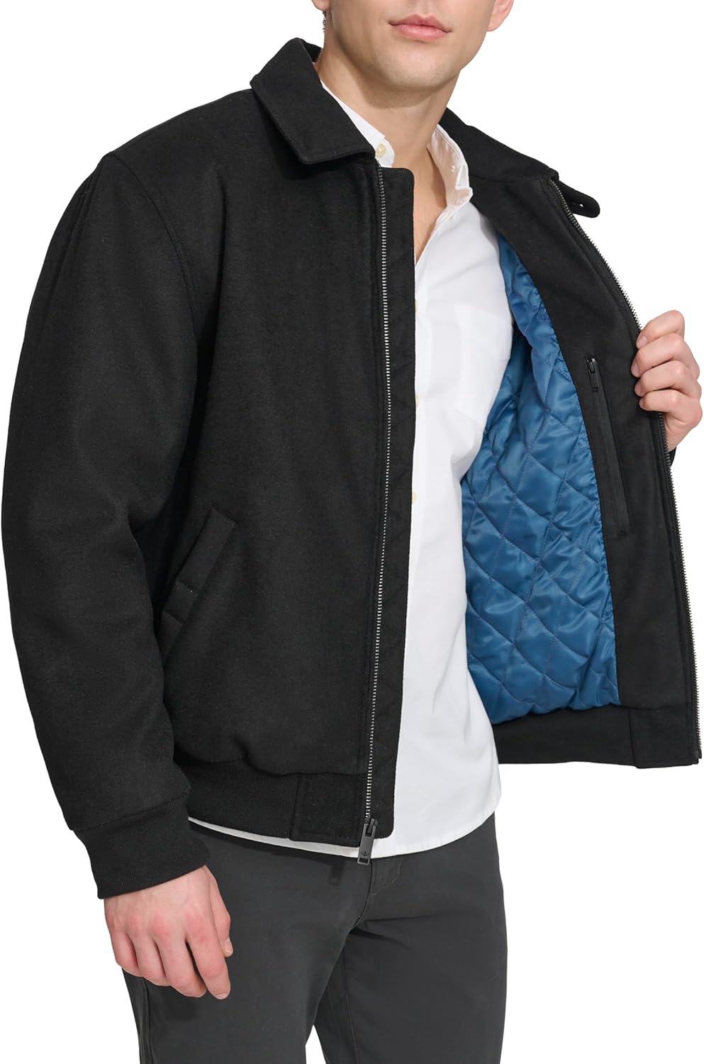 DOCKERS Men's Wool Blend Harrington Bomber - Image 5