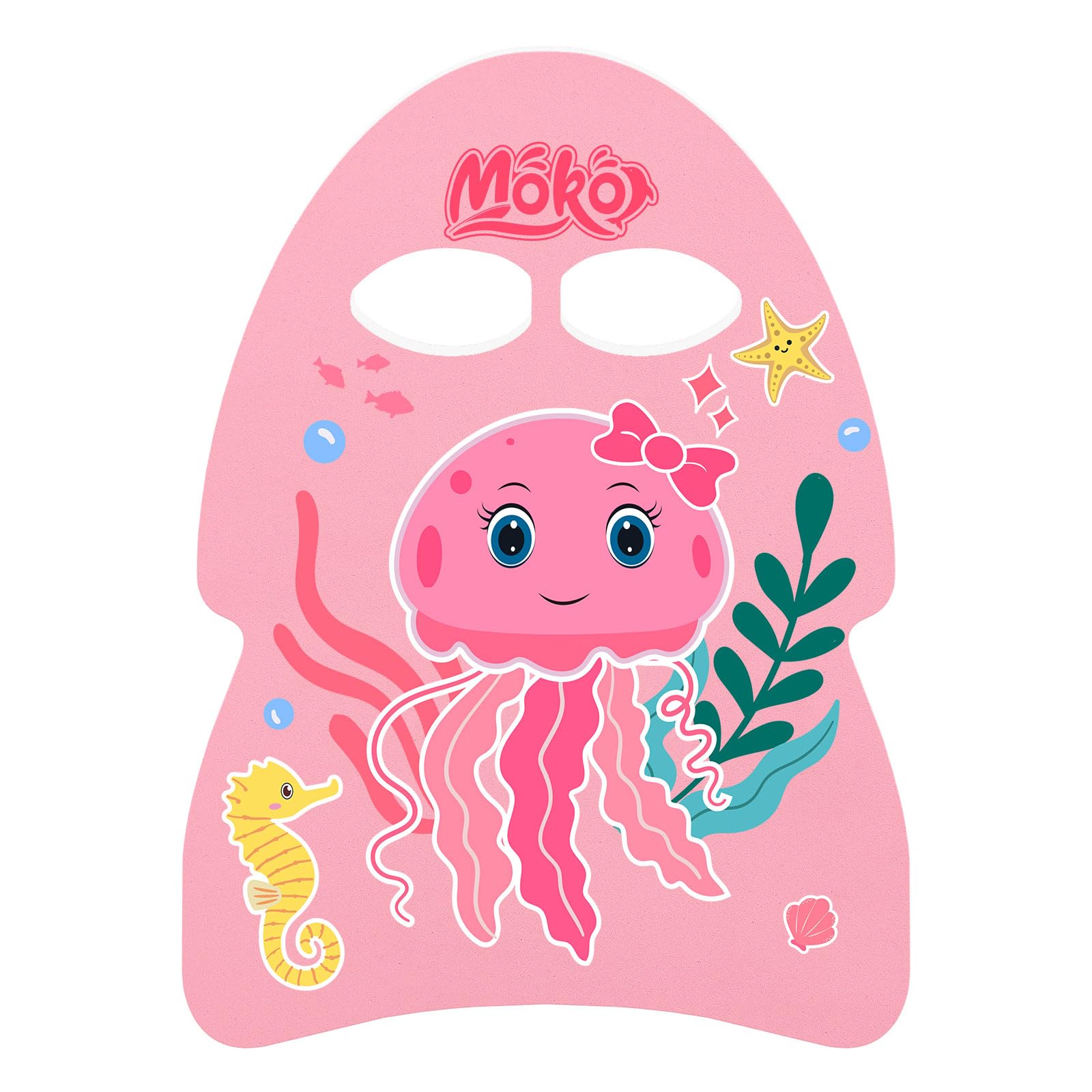 MoKo Swimming Kickboard for Kids, Cartoon Jellyfish-shape Swimming Training Aid Pool Exercise Equipment, Kickboard for Swimming Training for Swimming Beginner, Pink Jellyfish