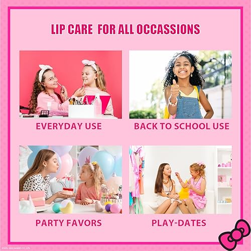 Miniatura 6 de Hello Kitty - Juego de estuche de maquillaje cosmético que incluye tubo de brillo de labios, bálsamo labial, brillo de labios compacto para niñas de