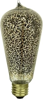 Sunlite 02044-40 watt 120 volt S19 Medium Screw Base Nostalgic Thread Golden Fleck (02044 40S19/AQ/T/GF)