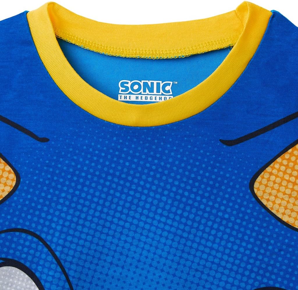 Sonic The Hedgehog Boys' Shorts and Sleep Shirt Kids Sleepwear 2 Piece Pajama Set - Image 4
