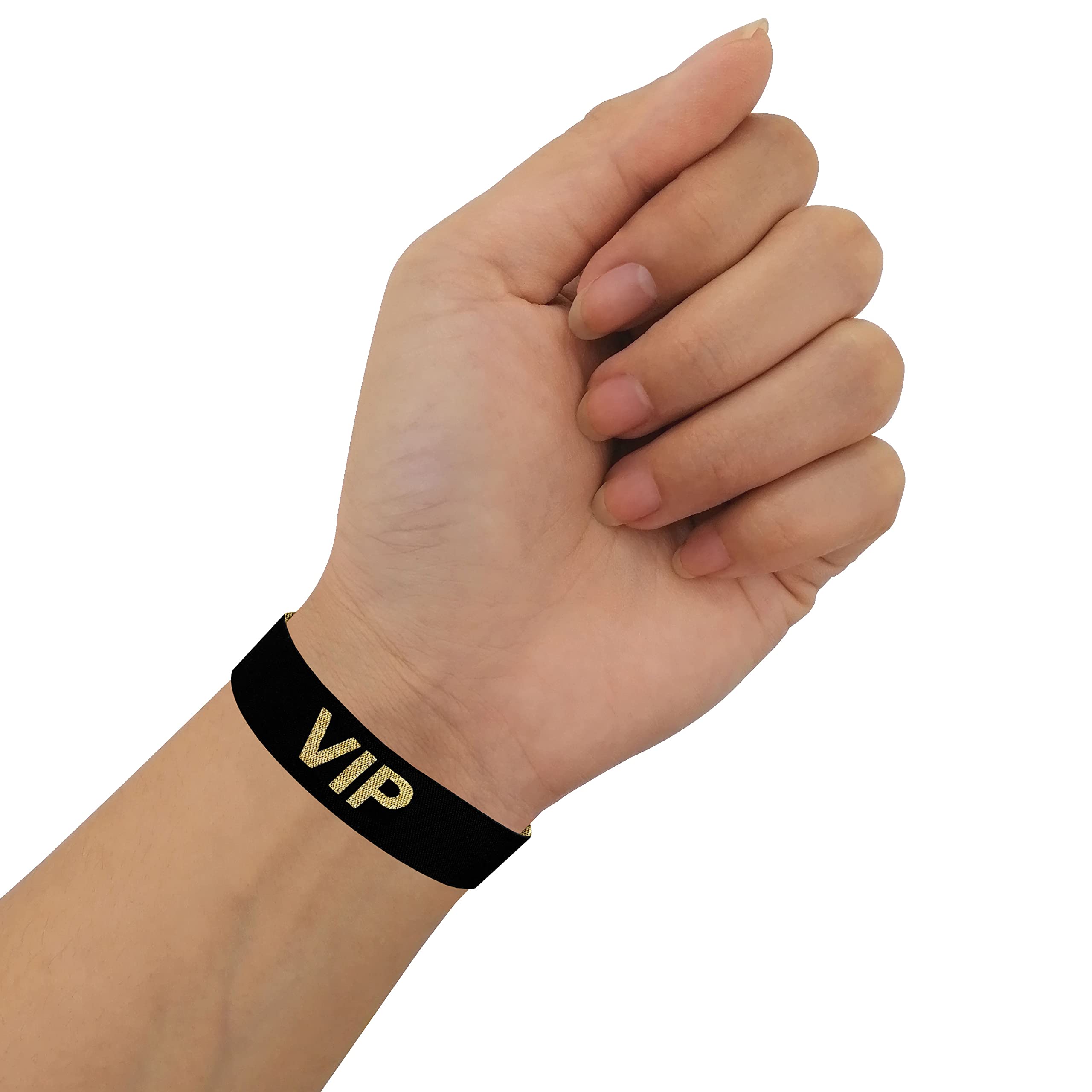 Braccialetti in tessuto per eventi motivo VIP, braccialetti di identificazione (100)