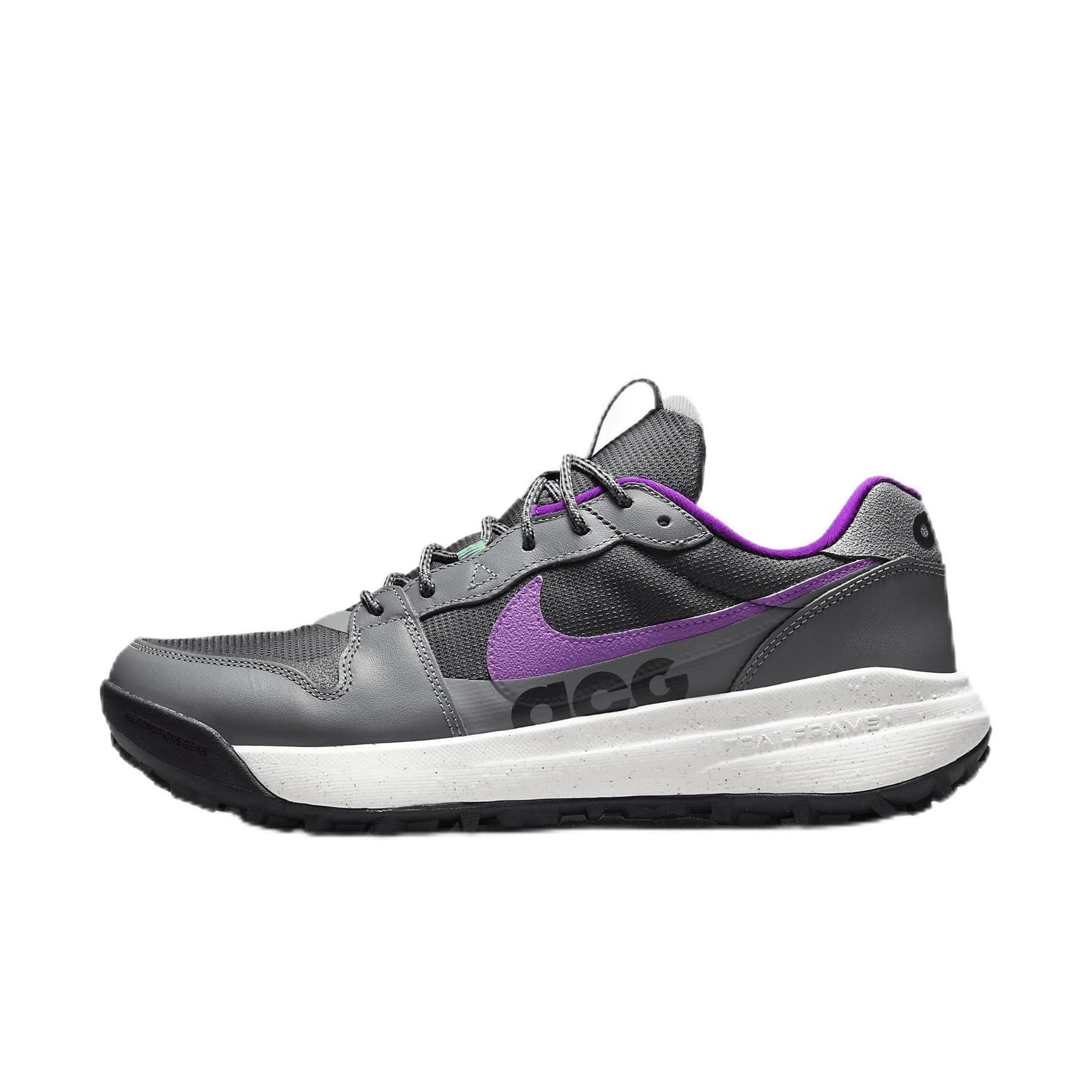 Nike ACG Lowcate Men's Shoes (DX2256-002, Smoke Grey/Vivid Purple/Phantom/Dark Smoke Grey) Size 8.5
