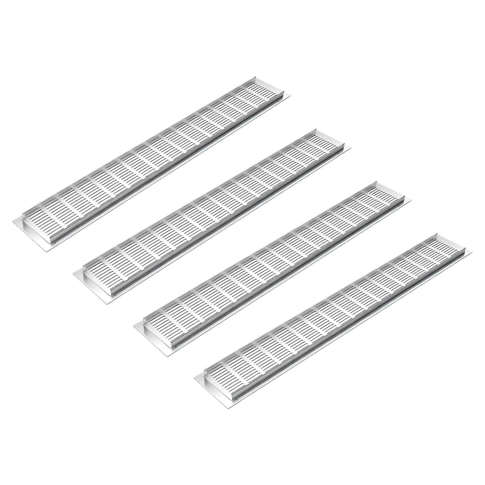 4Pcs Perforated Airflows Ventilation Covers Rectangular Air Vent Ventilation Grille Furniture Cabinet Decorative Cover Furniture Cabinet Decorative Cover